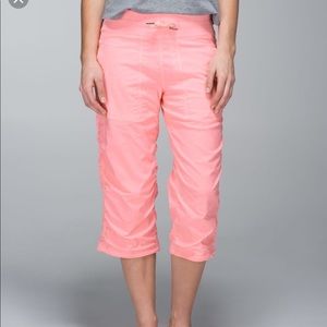 Lululemon pink studio crop cargo pants - size 6